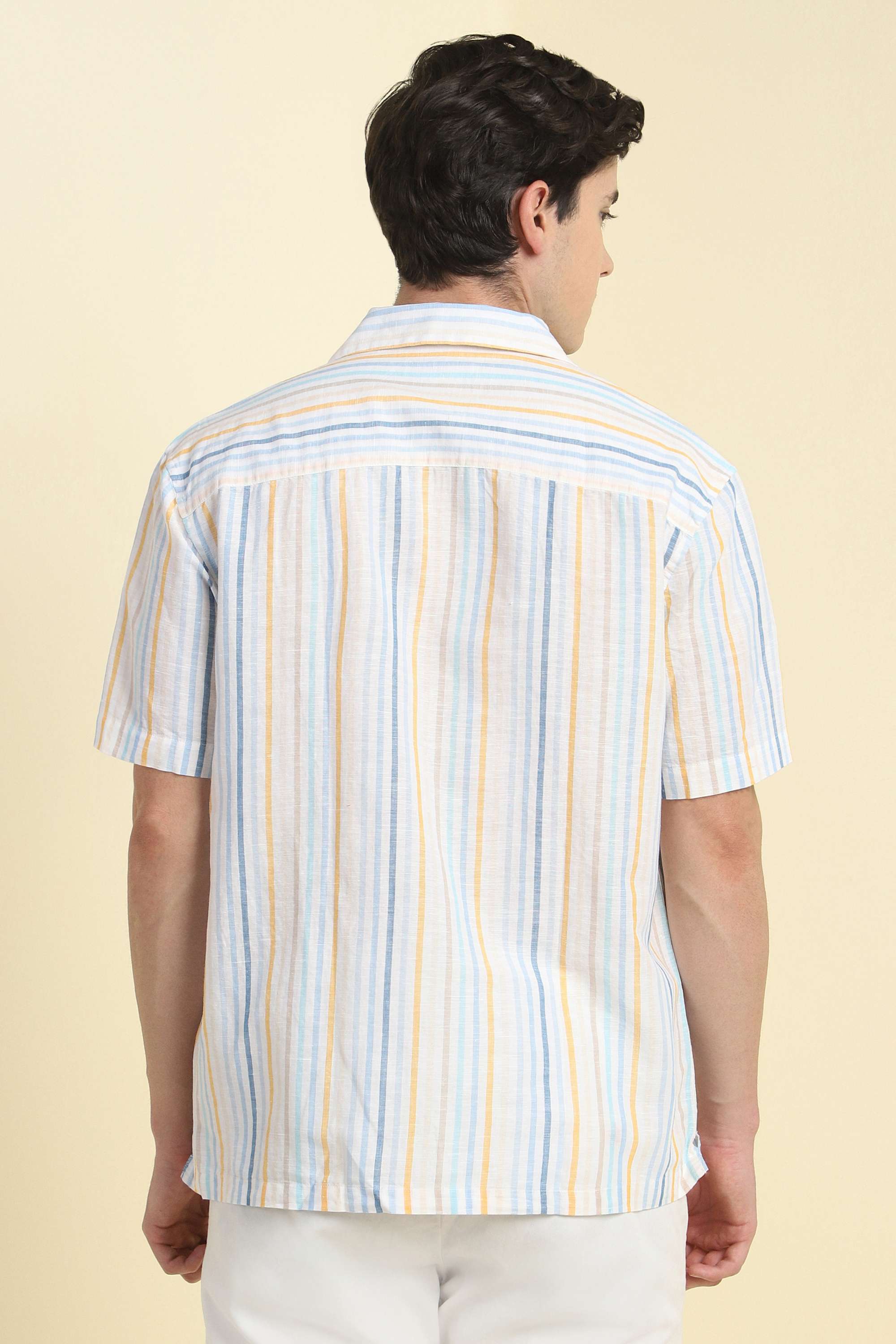 Stripes-Blended-Fabric-Relaxed-Fit-Men-s-Formal-Shirt