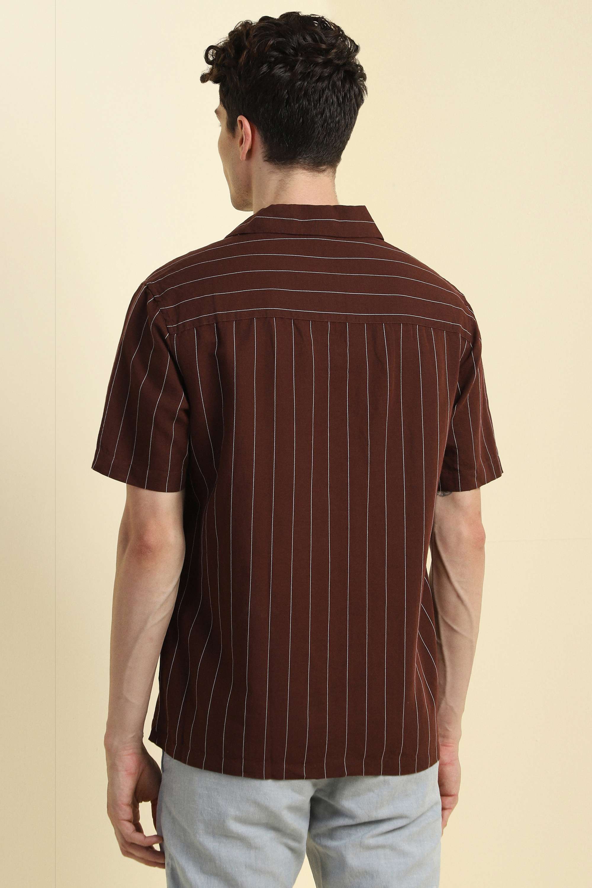 Stripes-Blended-Fabric-Relaxed-Fit-Men-s-Formal-Shirt