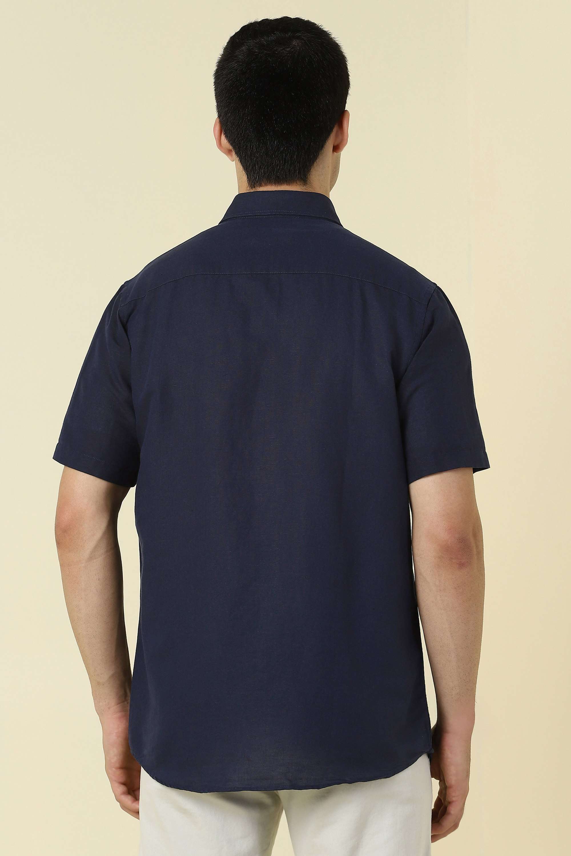 Solid-Cotton-Linen-Blend-Regular-Fit-Men-s-Formal-Shirt