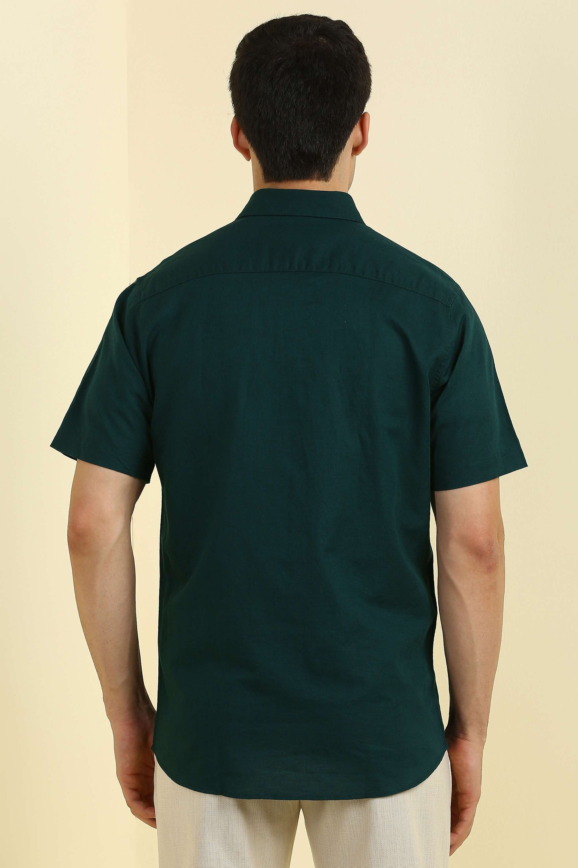 Solid-Blended-Fabric-Regular-Fit-Men-s-Formal-Shirt