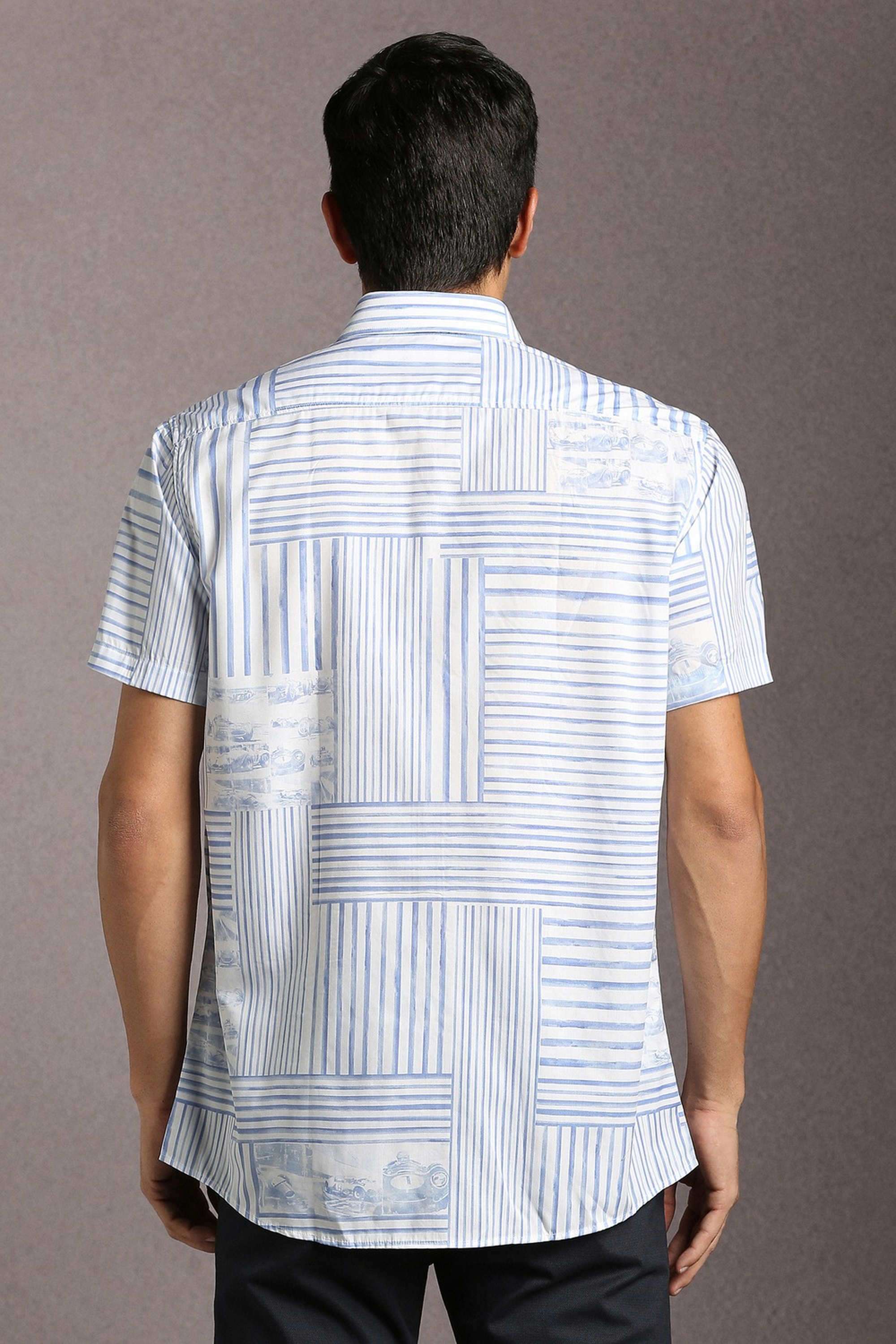 Printed-Cotton-Blend-Slim-Fit-Men-s-Casual-Wear-Shirt