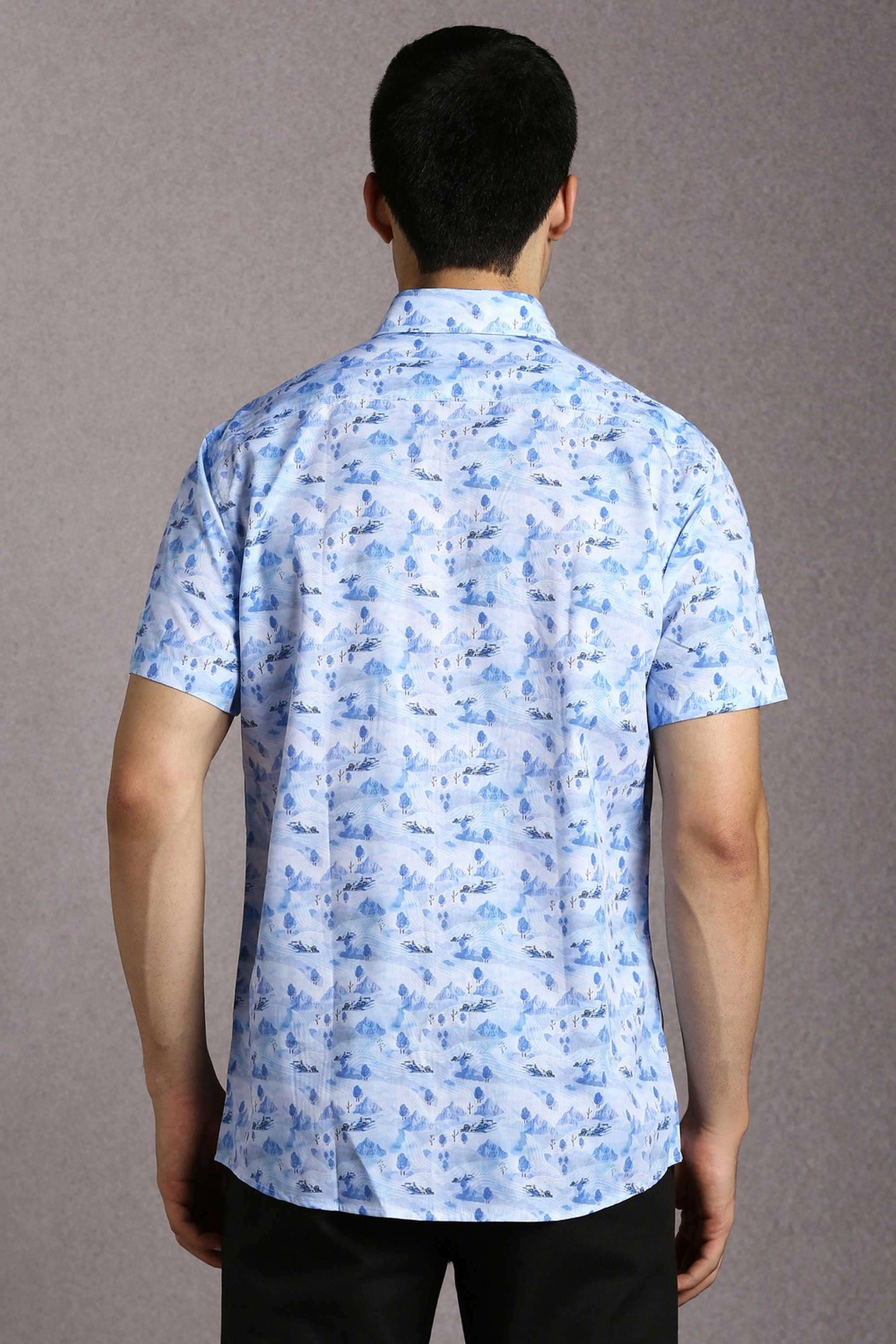 Printed-Cotton-Blend-Slim-Fit-Men-s-Casual-Wear-Shirt