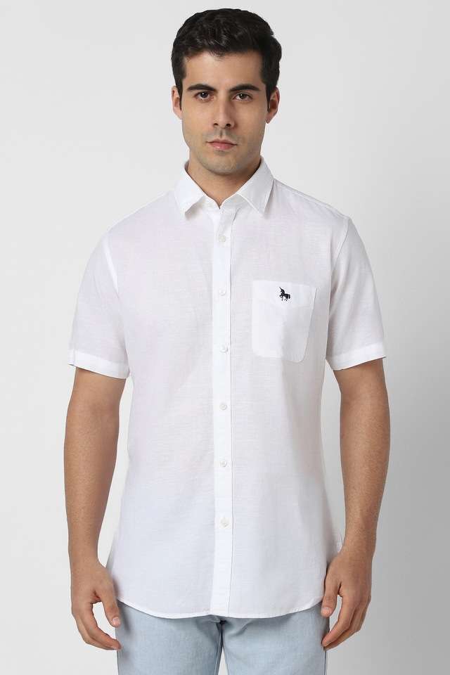 Solid-Blended-Fabric-Slim-Fit-Men-s-Casual-Wear-Shirt
