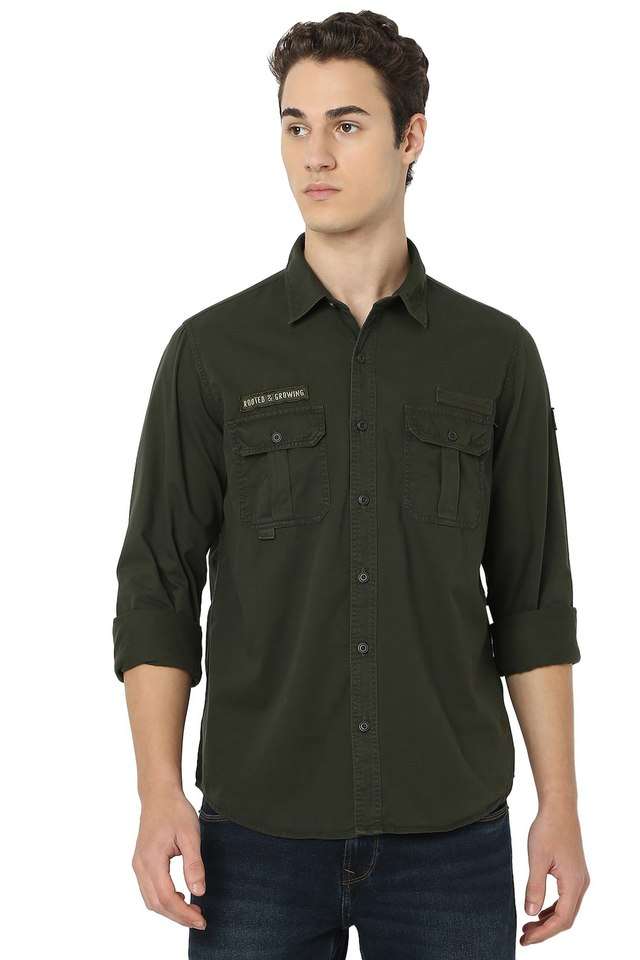 Solid-Cotton-Slim-Fit-Men-s-Casual-Wear-Shirt