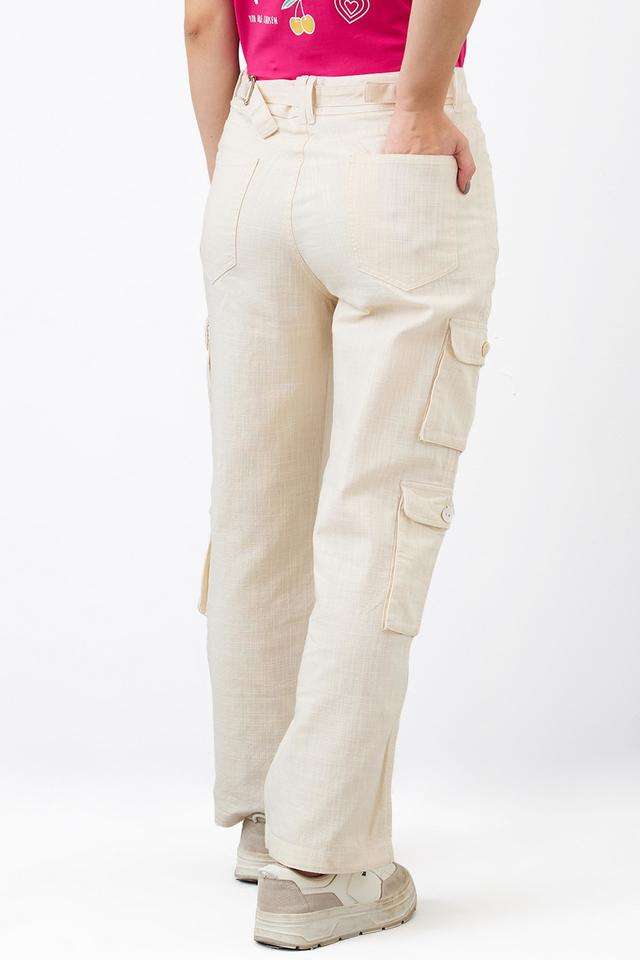 Archive-Revival-Solid-Cotton-Relaxed-Fit-Women-s-Trousers