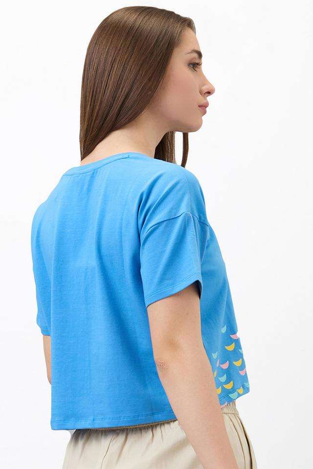 Archive-Revival-Solid-Cotton-Blend-Relaxed-Fit-Women-s-T-Shirt