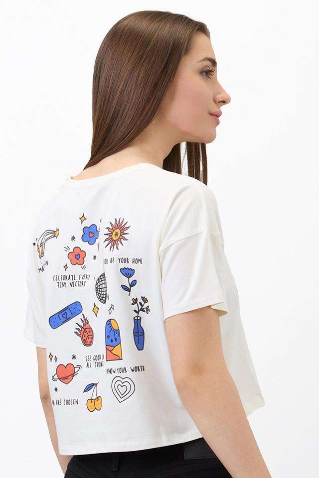 Teenybopper-Drip-Solid-Cotton-Blend-Relaxed-Fit-Women-s-T-Shirt