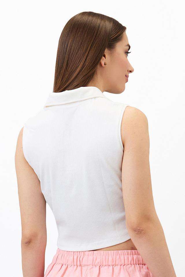 Archive-Revival-Solid-Blended-Fabric-Slim-Fit-Women-s-T-Shirt