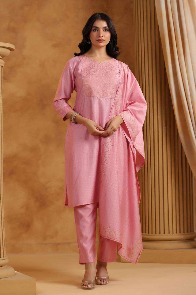 Printed-Viscose-Round-Neck-Women-s-Festive-Wear-Kurta