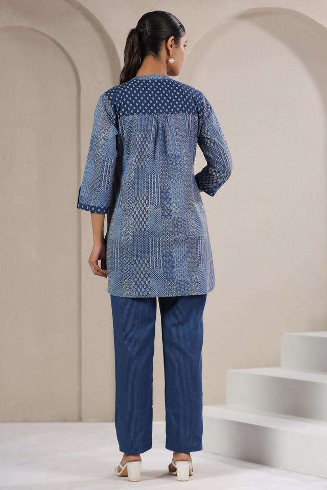 Printed-Cotton-Mandarin-Collar-Women-s-Casual-Wear-Kurta