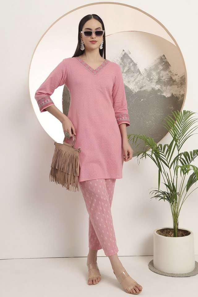 Printed-Calf-Length-Cotton-Woven-Women-s-Kurta-Set
