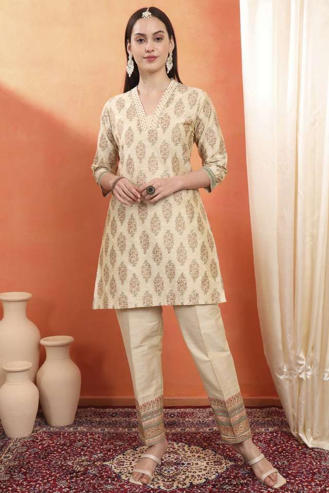 Price History of SPAN Printed Silk Regular Fit Women's Straight