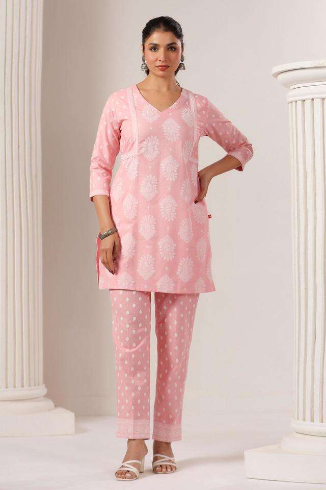 span Printed Calf Length Cotton Woven Women's Co-Ord Set-picture-12