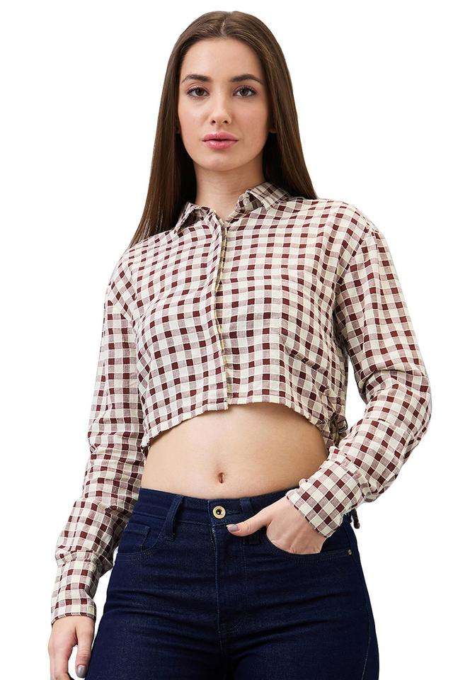 Archive-Revival-Checks-Cotton-Regular-Fit-Women-s-Shirt