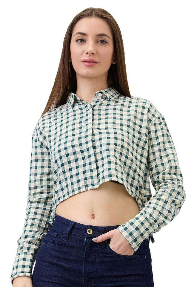 Archive-Revival-Checks-Cotton-Regular-Fit-Women-s-Shirt