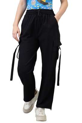 Solid-Straight-Fit-Cotton-Women-s-Casual-Wear-Trousers