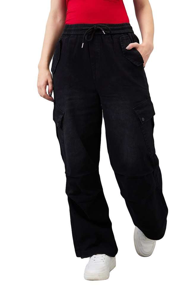 Solid-Straight-Fit-Cotton-Women-s-Casual-Wear-Trousers
