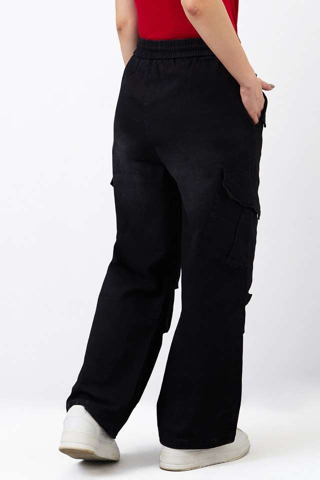 Solid-Straight-Fit-Cotton-Women-s-Casual-Wear-Trousers