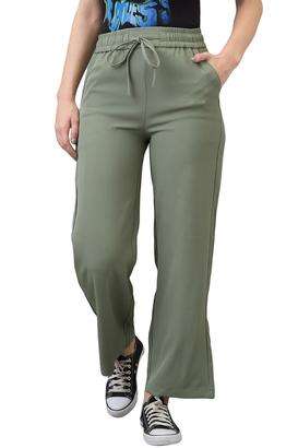 Illusive-Spell-Solid-Blended-Fabric-Straight-Fit-Women-s-Trousers