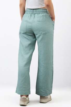 Solid-Straight-Fit-Linen-Women-s-Casual-Wear-Trousers