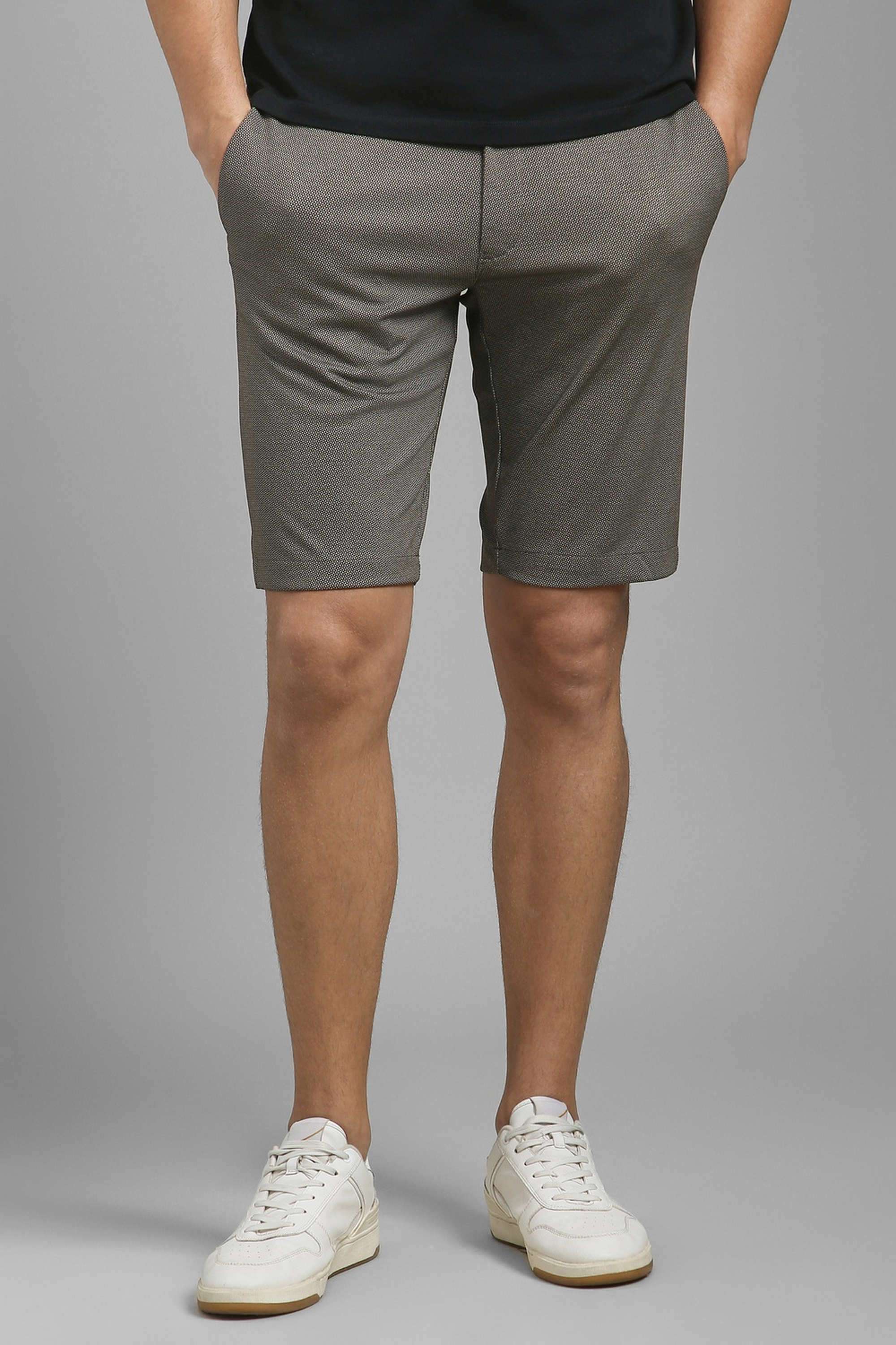 Printed-Polyester-Blend-Button-Men-s-Shorts