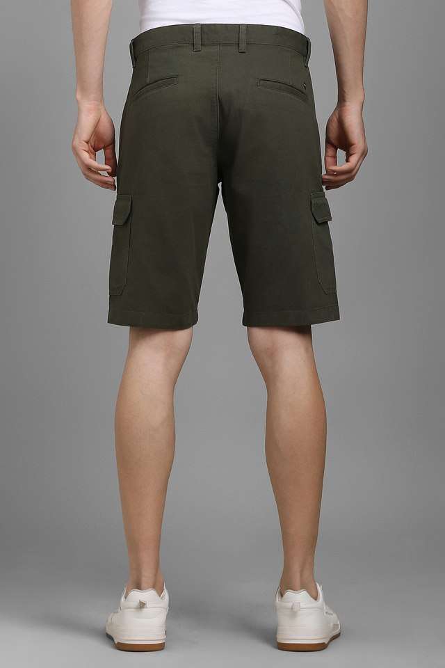 Solid-Cotton-Slim-Fit-Men-s-Shorts