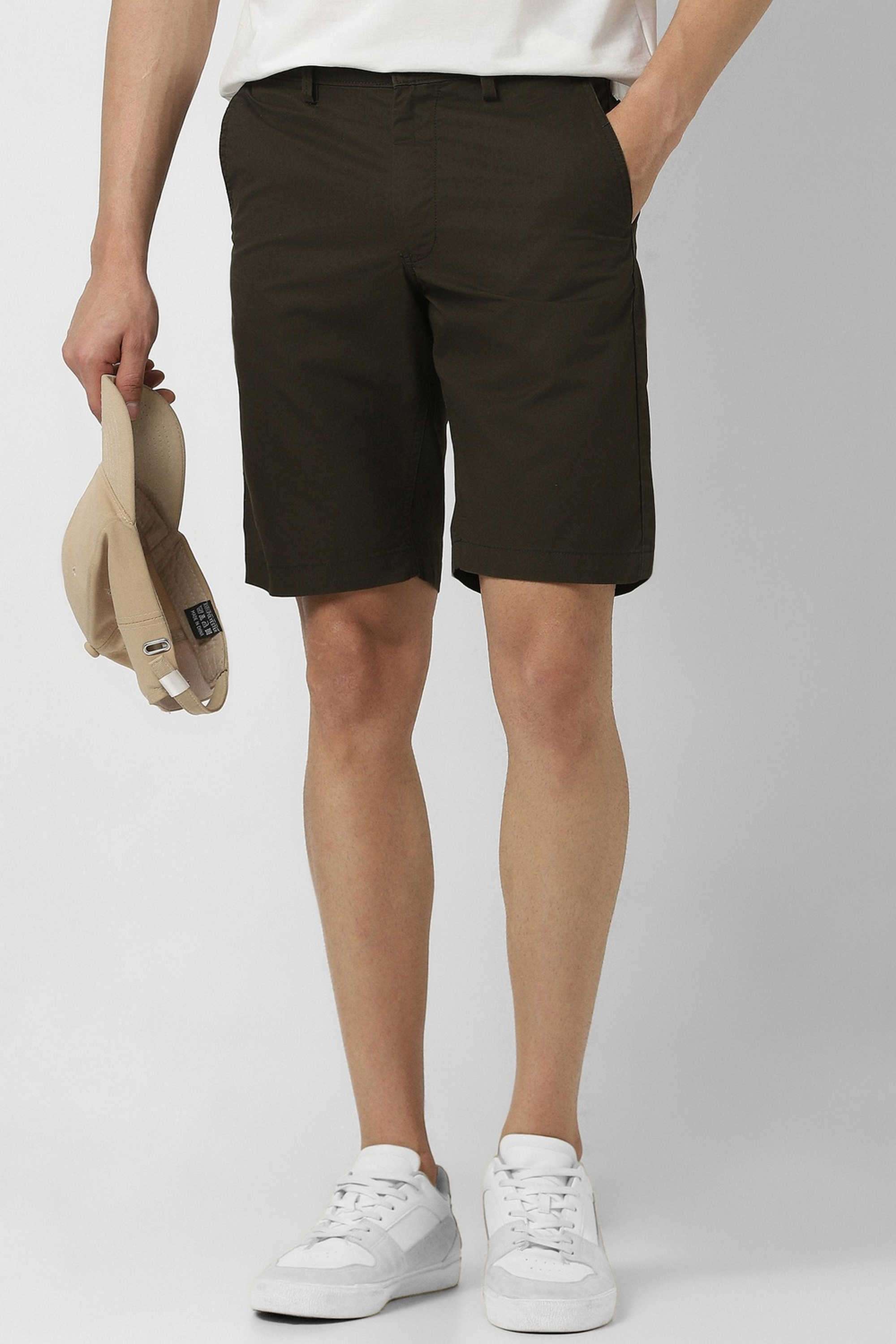 Solid-Blended-Fabric-Round-Neck-Men-s-T-Shirt