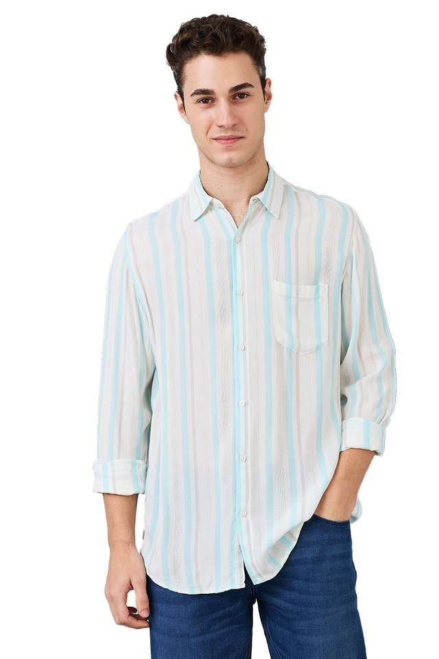 Stripes-Blended-Fabric-Slim-Fit-Men-s-Casual-Wear-Shirt