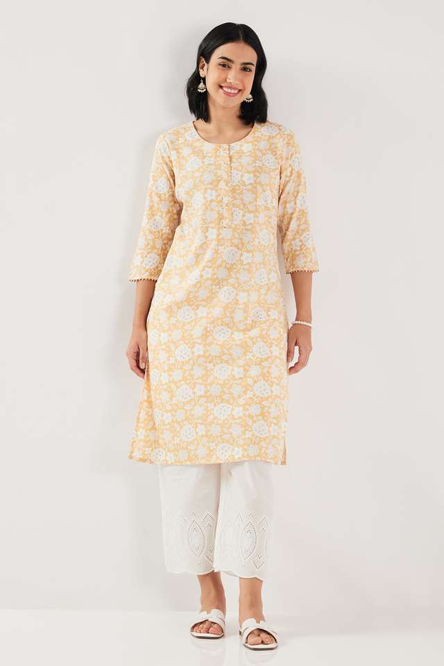 Printed-Rayon-Round-Neck-Women-s-Casual-Wear-Kurta