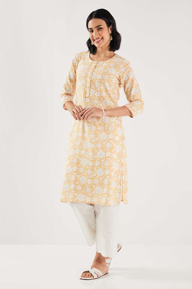 Printed-Rayon-Round-Neck-Women-s-Casual-Wear-Kurta