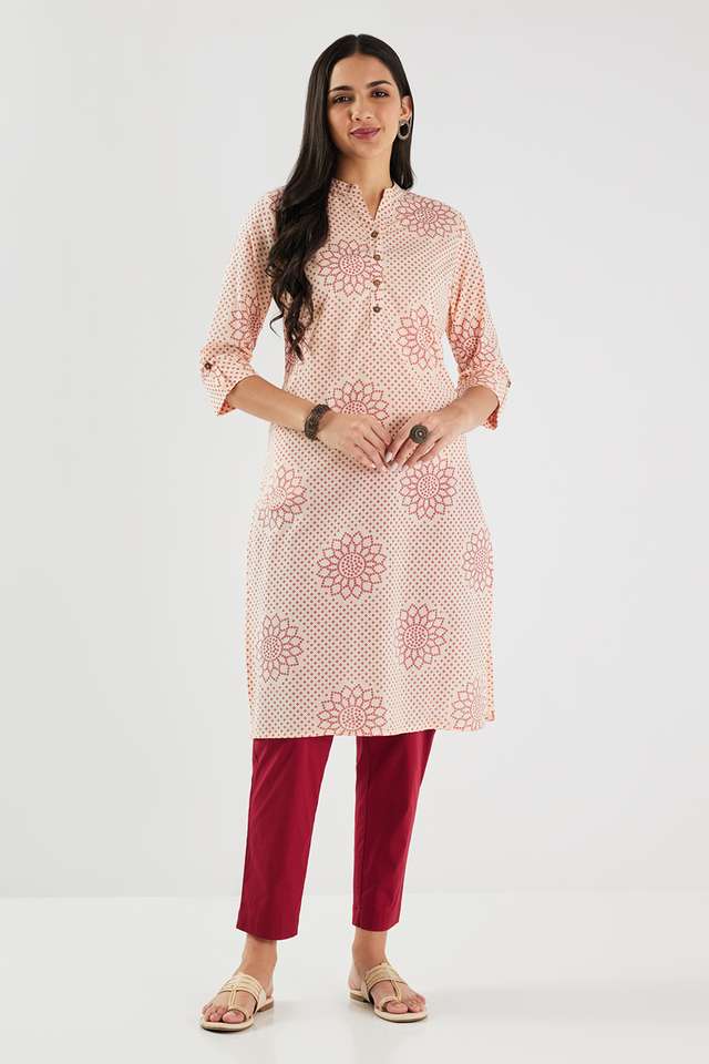 Printed-Cotton-Collared-Women-s-Casual-Wear-Kurta