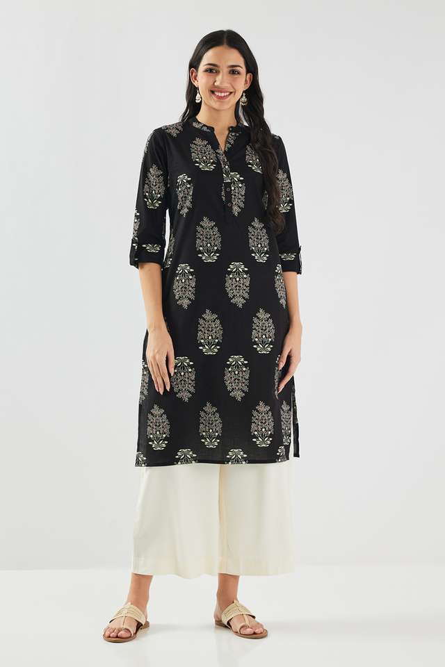 Printed-Cotton-Collared-Women-s-Casual-Wear-Kurta