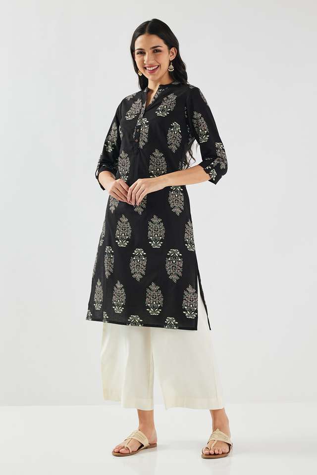 Printed-Cotton-Collared-Women-s-Casual-Wear-Kurta