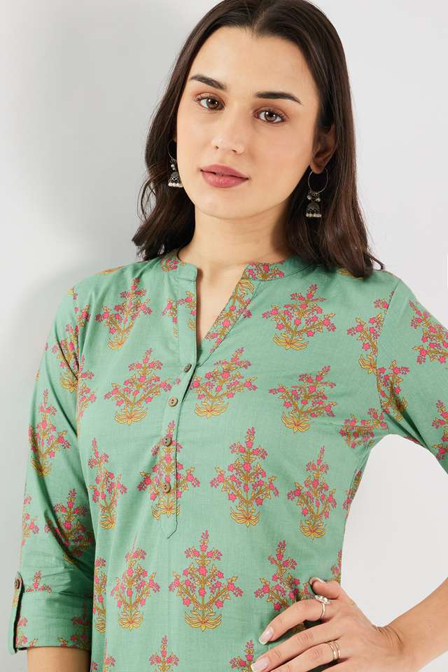 Printed-Cotton-Collared-Women-s-Casual-Wear-Kurta