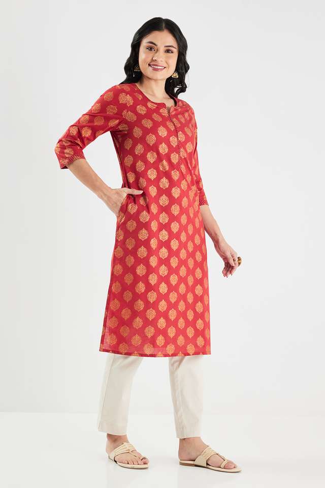 Printed-Cotton-Regular-Fit-Women-s-Kurta