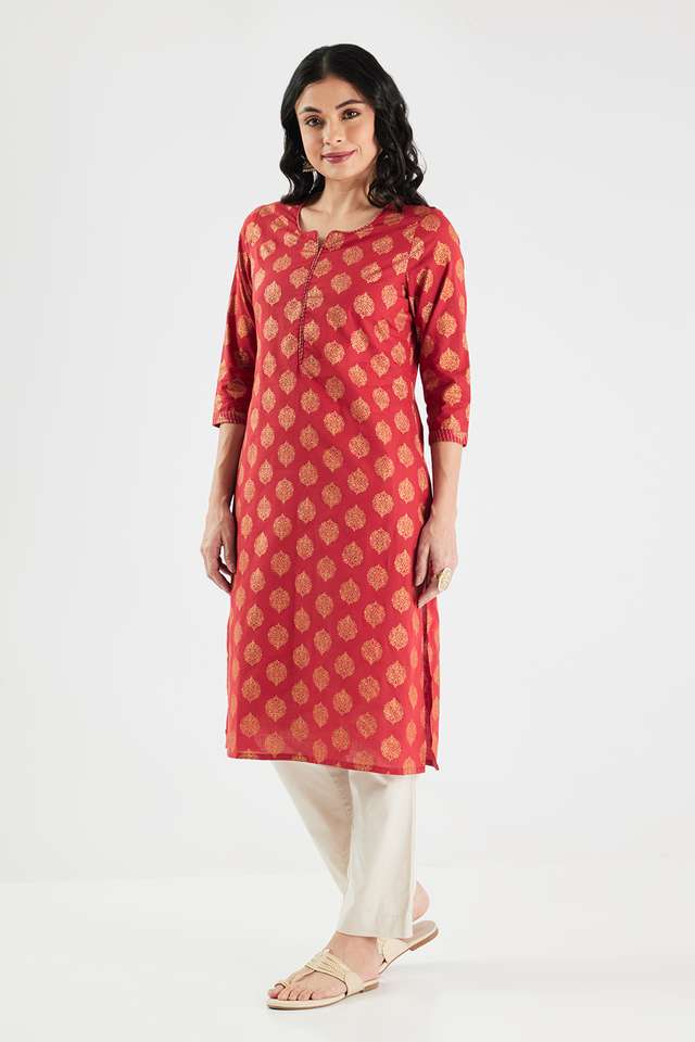 Printed-Cotton-Regular-Fit-Women-s-Kurta
