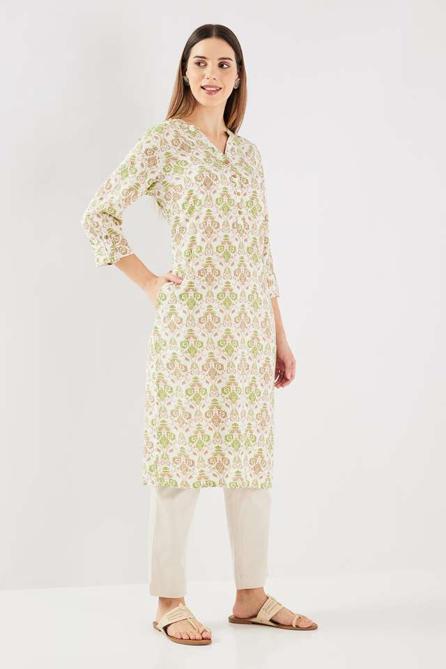 Printed-Rayon-Collared-Women-s-Casual-Wear-Kurta