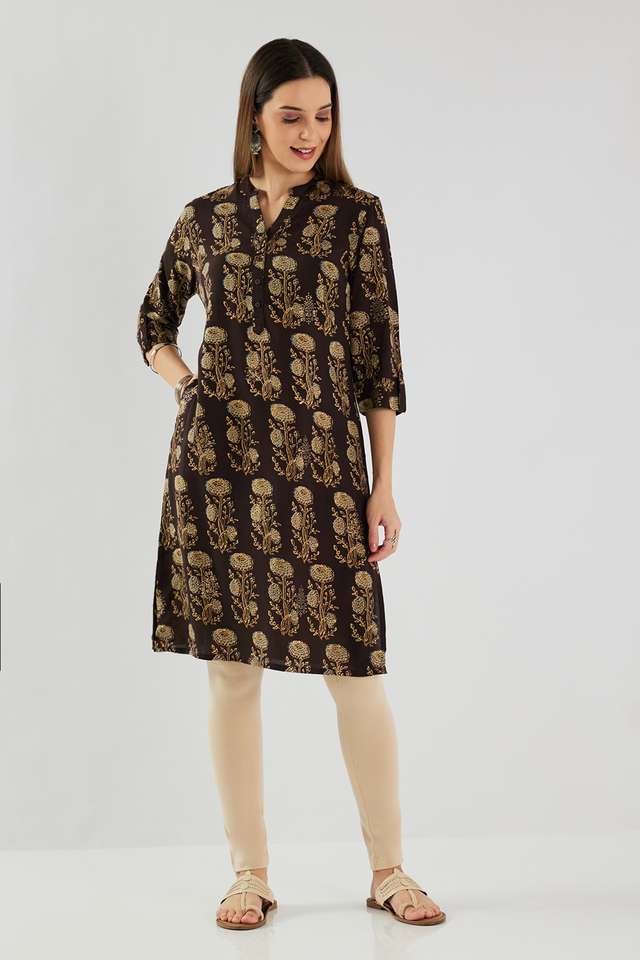 Printed-Rayon-Collared-Women-s-Casual-Wear-Kurta