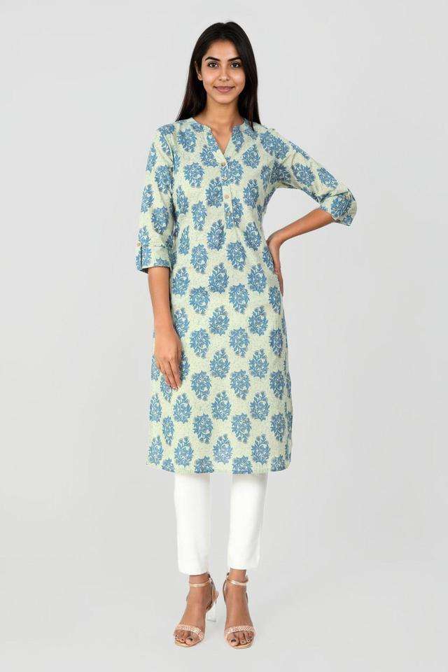 Printed-Cotton-Collared-Women-s-Kurta