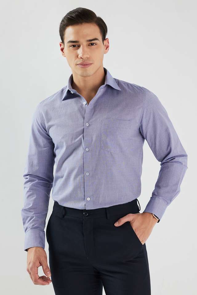 Dobby-Cotton-Blend-Relaxed-Fit-Men-s-Formal-Wear-Shirt