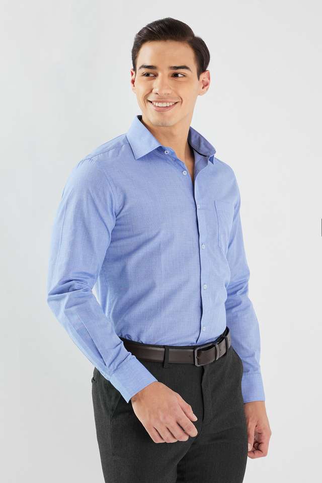 Dobby-Cotton-Blend-Relaxed-Fit-Men-s-Formal-Wear-Shirt