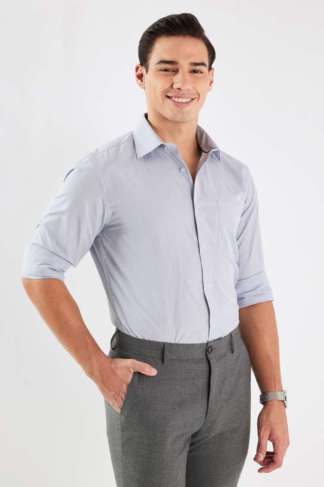 Dobby-Cotton-Blend-Relaxed-Fit-Men-s-Formal-Wear-Shirt