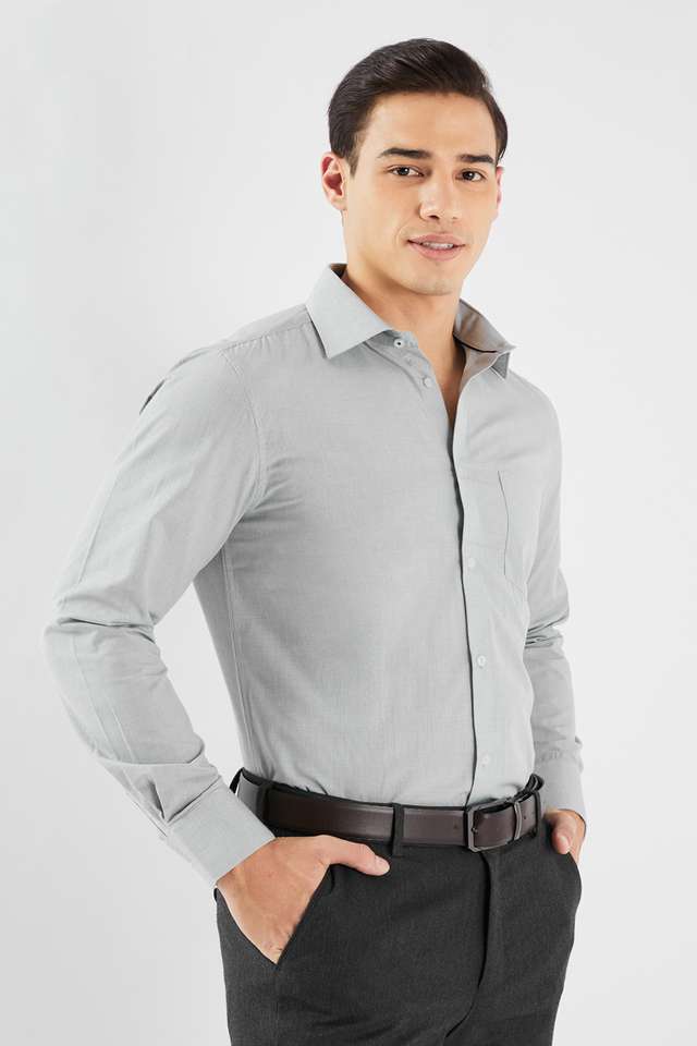 Dobby-Cotton-Blend-Relaxed-Fit-Men-s-Formal-Wear-Shirt
