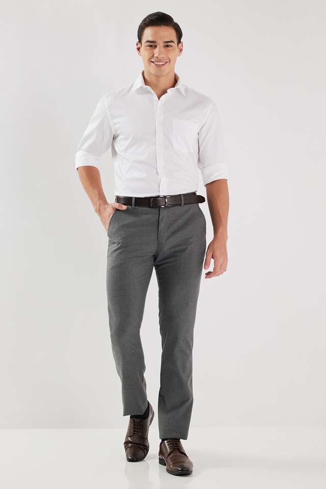 Solid-Cotton-Blend-Relaxed-Fit-Men-s-Formal-Wear-Shirt