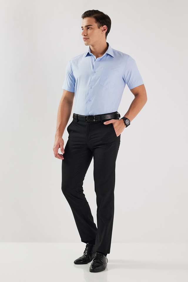 Structured-Cotton-Blend-Relaxed-Fit-Men-s-Formal-Wear-Shirt