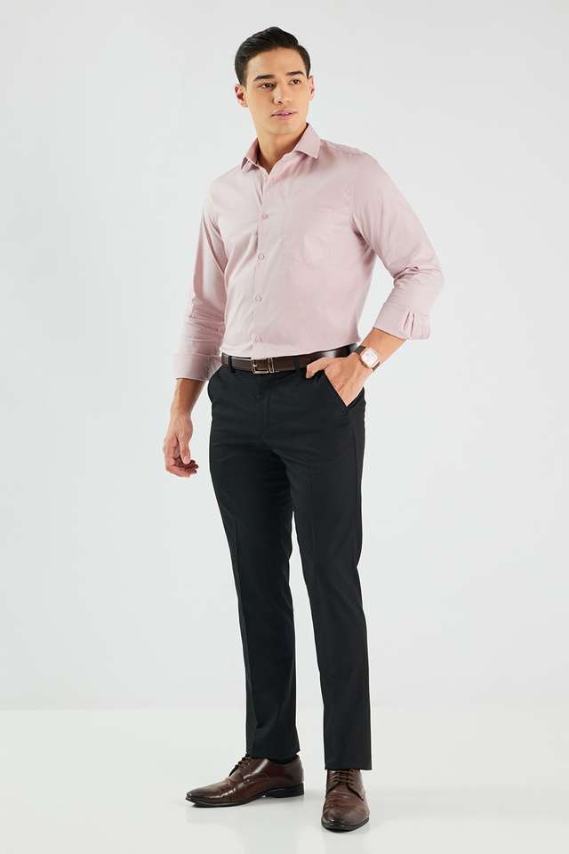 Solid-Cotton-Blend-Regular-Fit-Men-s-Formal-Shirt