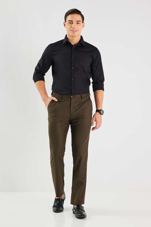 Solid-Poplin-Stretch-I-Fit-Men-s-Formal-Wear-Shirt