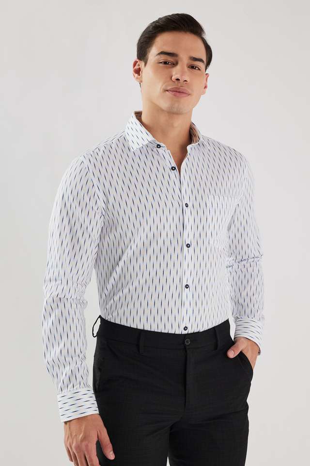 Printed-Cotton-Blend-I-Fit-Men-s-Formal-Wear-Shirt