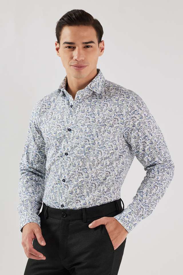 Printed-Cotton-Blend-I-Fit-Men-s-Formal-Wear-Shirt