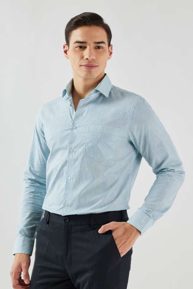 Printed-Cotton-Blend-I-Fit-Men-s-Formal-Wear-Shirt